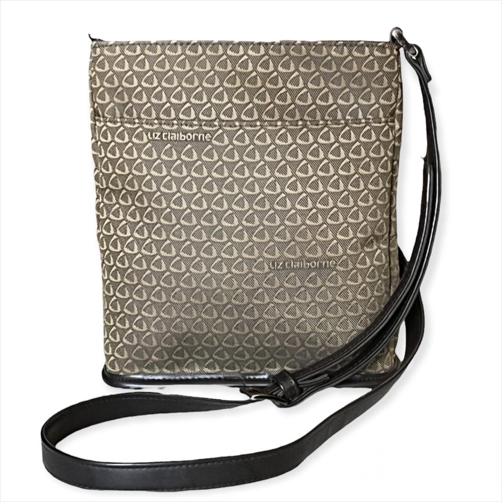 Liz Claiborne Vintage Brown Pattern Crossbody Bag / Purse‌‌‌‌‌